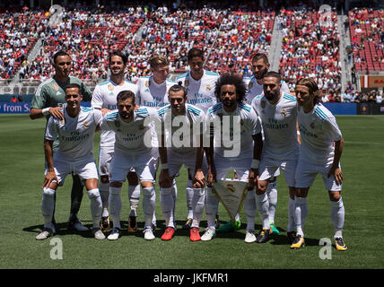 Santa Clara, Kalifornien, USA. 23. Juli 2017. Real Madrid beginnt Spieler vor dem Spiel zwischen Manchester United und Real Madrid-Credit: Rob Sirota/ZUMA Draht/Alamy Live News Stockfoto