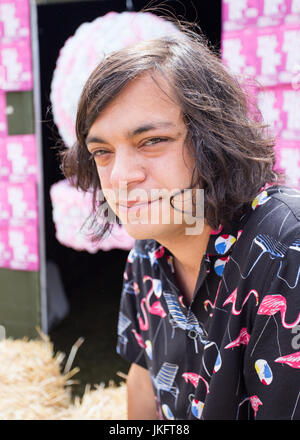 Sam Duckworth, Get Cape Wear Cape Fly, Dorf grünen Festival, Southend, Essex © Clarissa Debenham / Alamy Stockfoto