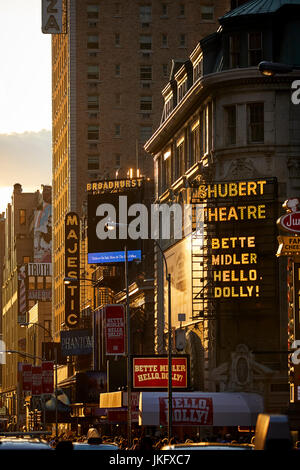 New York City, Manhattan, Theater District of Broadway Stockfoto