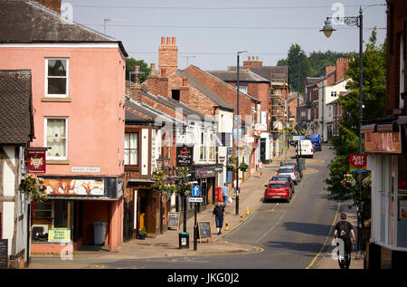 Läden in Lawton Straße im Stadtzentrum Congleton, Cheshire East England. Stockfoto