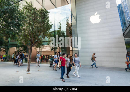 Singapur - 28. Mai 2017: Äußere des Apple Store in Singapur in der Orchard Road Stockfoto