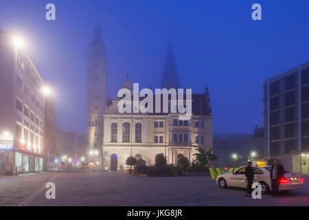 Altstadt, Asamkirche Maria de Victoria Kirche, Morgendämmerung, Ingolstadt, Bayern, Deutschland Stockfoto