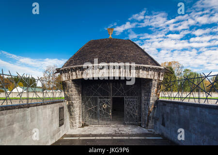 Deutschland, Bayern, München - Dachau, WW-2 Ära Nazi Konzentration Lager, jüdische Memmorial Baujahr 1967 Stockfoto