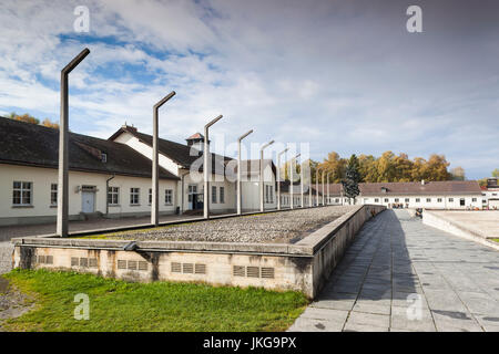 Deutschland, Bayern, München - Dachau, WW-2 Ära Nazi Konzentration Lager, Kaserne, Außenaufnahme Stockfoto