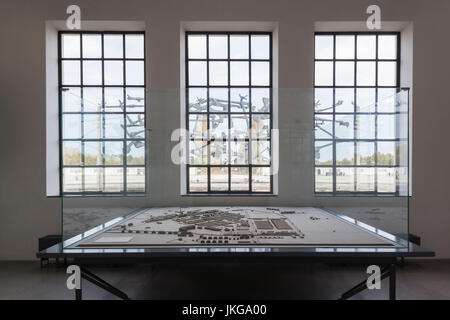 Deutschland, Bayern, München - Dachau, WW-2 Ära Nazi Konzentrationslager, Museum Interieur Stockfoto