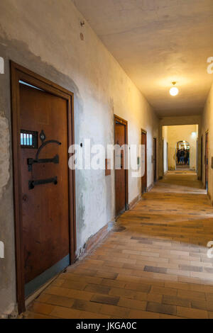 Deutschland, Bayern, München - Dachau, WW-2 Ära Nazi Konzentration Lager, Gefängnis, Zelle Stockfoto