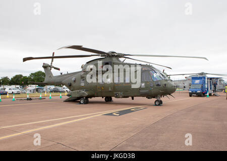 Royal Navy AgustaWestland EH101 Merlin HC3 ich Anti-U-Boot-Krieg Medium - heben Transport- und Utility Helicopter der RIAT 2017 Stockfoto