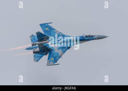 Ukrainische SU-27 Flanker RIAT 2017 Stockfoto