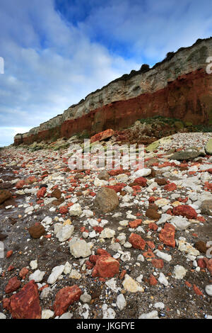 Brownstone und Kreidefelsen; Hunstanton Stadt; North Norfolk Küste; England-UK Stockfoto