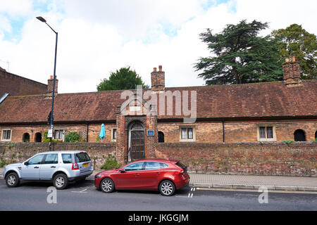Pemberton Armenhäuser, St Peters Street, St Albans, Hertfordshire, UK Stockfoto