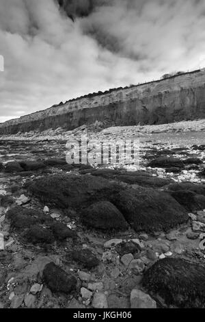 Brownstone und Kreidefelsen; Hunstanton Stadt; North Norfolk Küste; England-UK Stockfoto