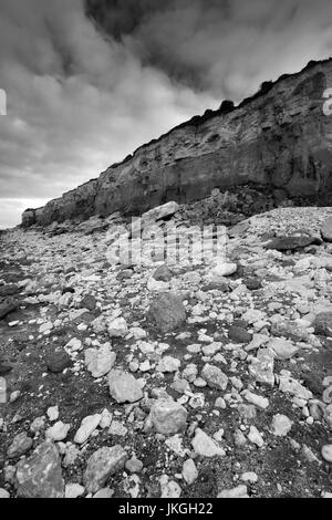 Brownstone und Kreidefelsen; Hunstanton Stadt; North Norfolk Küste; England-UK Stockfoto