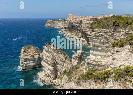 Ville Haute, Bonifacio, Korsika, Frankreich Stockfoto