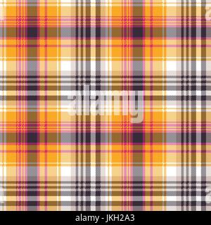 Nahtlose Stoff Orange weiße Pixel. Vektor-Illustration. Stock Vektor