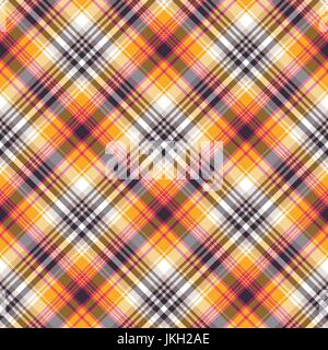 Nahtlose Stoff Orange weiße Pixel. Vektor-Illustration. Stock Vektor