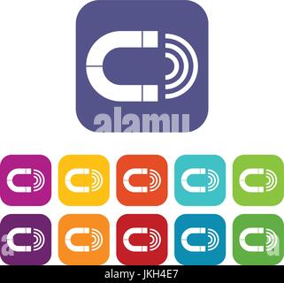 Magnet-Symbole-set Stock Vektor