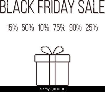 Konzept der schwarze Freitag-Schriftzug mit verschiedenen Vertriebs- Stock Vektor