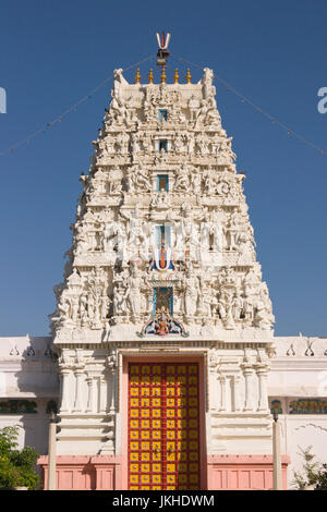 Reich verzierte Turm der Rangnath Hindu-Tempel in Pushkar, Rajasthan, Indien Stockfoto