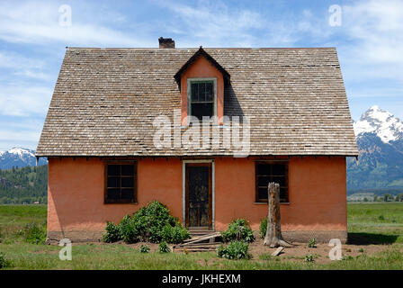 Das Haus von John und Bartha Moulton, Mormone Zeile, Jackson Hole, Wyoming, USA Stockfoto