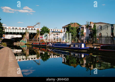 Der Regents Canal bei South Hackney, East London, Großbritannien Stockfoto