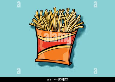 Pommes frites-Fast-food Stock Vektor