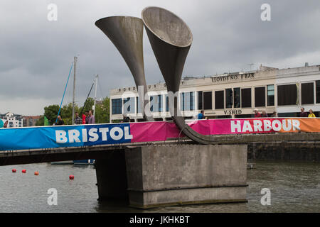 BRISTOL: Pero Brücke, Hafen von Bristol. O' Connell es geformten Brücke Commerates Pero Jones ein Sklave von John Pinney gekauft für Plantage arbeiten. Stockfoto