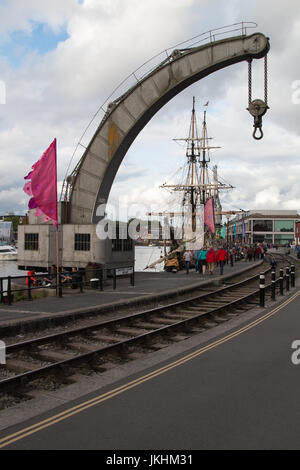 BRISTOL: Fairbairn Steam Crane Stockfoto