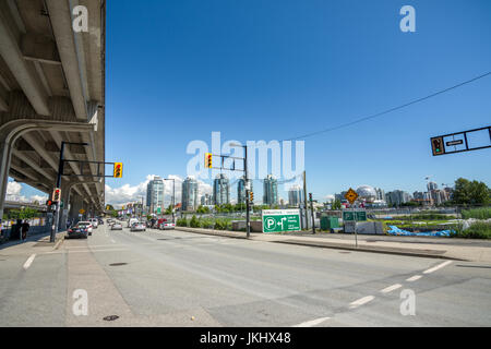 Vancouver, Kanada - 20. Juni 2017: Die Welt der Wissenschaft und Olympisches Dorf in Showqualität Creek an einem sonnigen Nachmittag Stockfoto