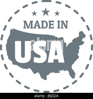 Made in USA-Land-Logo, einfachen Stil Stock Vektor