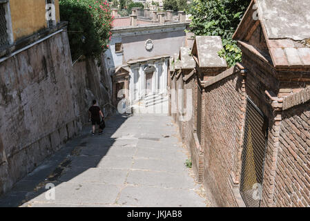 Rom, Italien, 20. August 2016: Schritte in der nähe von San Pietro in Montorio in malerischen Viertel Trastevere in Rom einen sonnigen Sommertag. Stockfoto