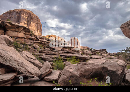 Düker Trail außerhalb von Moab, Utah. Stockfoto