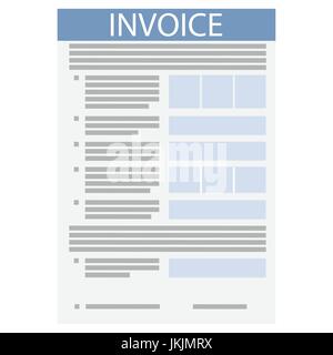 Vector Illustration Rechnung Symbol in flachen Linienstil isoliert auf weißem Hintergrund. Zahlung und Abrechnung von Rechnungen.  Geschäftliche oder finanzielle Operationen Zeichen Stock Vektor