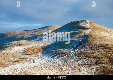 Mit Blick auf die Gipfel des Carnethy Hügel in den Pentland Hills in der Nähe von Edinburgh. Stockfoto