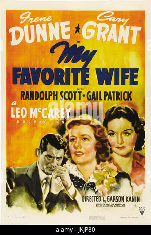 Meine Frau (aka Meine Frau) 1940 RKO Radio Pictures Film mit Cary Grant und Irene Dunne Stockfoto