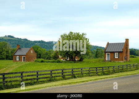 Ziegel-Slave Quarters, Ben Ort Estate, Ben Ort Straße, Flint Hill, Virginia Stockfoto