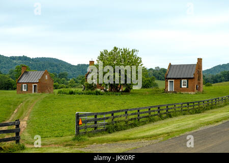 Ziegel-Slave Quarters, Ben Ort Estate, Ben Ort Straße, Flint Hill, Virginia Stockfoto