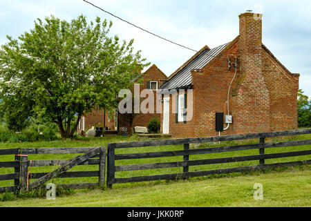 Ziegel-Slave Quarters, Ben Ort Estate, Ben Ort Straße, Flint Hill, Virginia Stockfoto