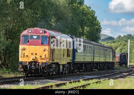 Diesel trainieren o Te East Lancs Railway. ELR Ramsbottom Stockfoto