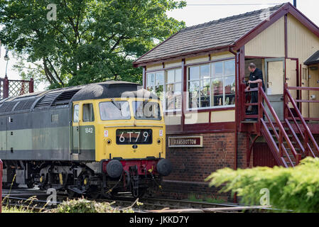 Diesel trainieren o Te East Lancs Railway. ELR Ramsbottom Stockfoto