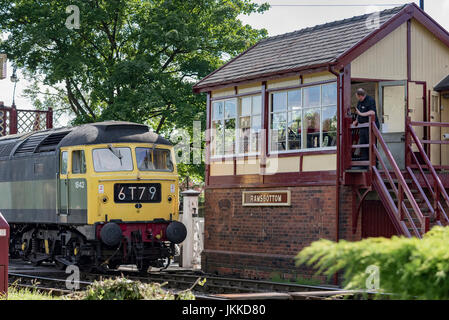 Diesel trainieren o Te East Lancs Railway. ELR Ramsbottom Stockfoto