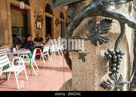 Straßenszene in der cacabelos, Spanien. Camino de Santiago. Stockfoto