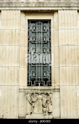 Der Kaufmann von Venedig, Szenen aus Shakespeare Skulptur, Folger Shakespeare Library, Kapitol, Washington DC Stockfoto