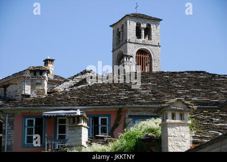 Zagoria Bergdörfer, Griechenland (Dilofo, Skamneli, Laista, Tsepelovo)  08 08 2010 Stockfoto