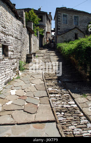 Zagoria Bergdörfer, Griechenland (Dilofo, Skamneli, Laista, Tsepelovo)  08 08 2010 Stockfoto