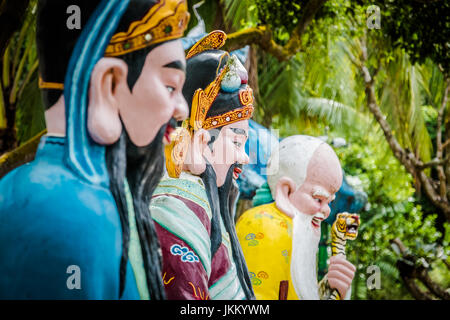 Chinesischen Statuen in Singapur Garten - Dezember 2016 Stockfoto