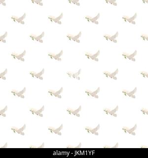 Taube mit Olivenzweig Muster Stock Vektor