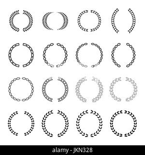 einige Stil des Lorbeer Kranz Symbole fest, Vektor-Illustration-EPS10 Stock Vektor