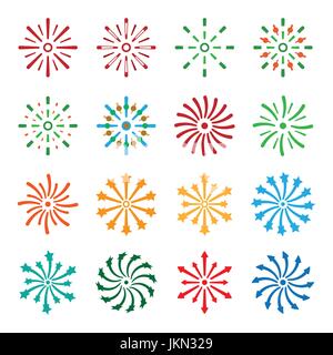 Feuerwerk-Icons set, Vektor-Illustration-EPS10 Stock Vektor
