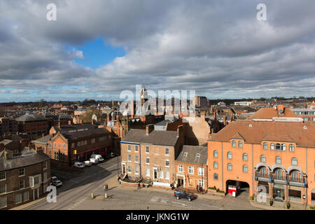 York City von Clifford es Tower Touristenattraktion England UK Blick auf Dächer Stockfoto