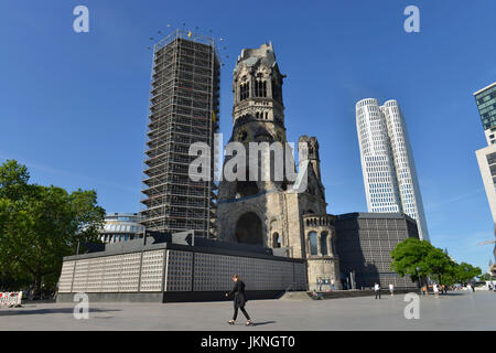 Imperial Wilhelm-Festschrift Kirche, Ort Breitscheid, Charlottenburg, Berlin, Deutschland, Kaiser-Wilhelm-Gedaechtniskirche, Breitscheidplatz, Deutsch Stockfoto